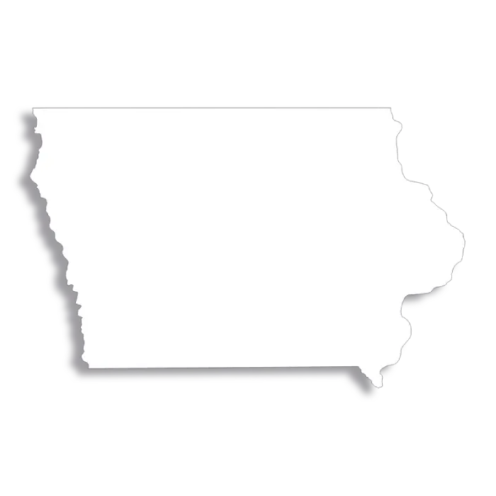 Vector Flag of Iowa - Outline