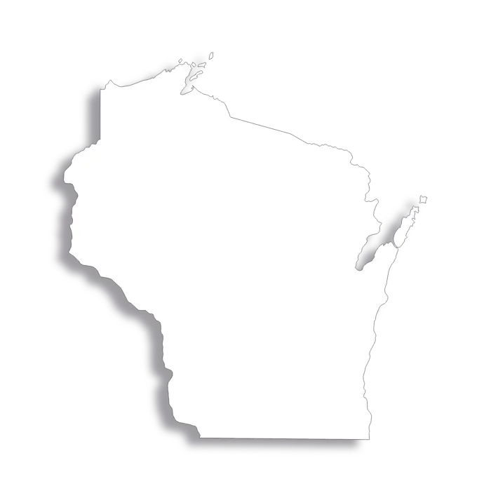 Vector Flag of Wisconsin - Outline