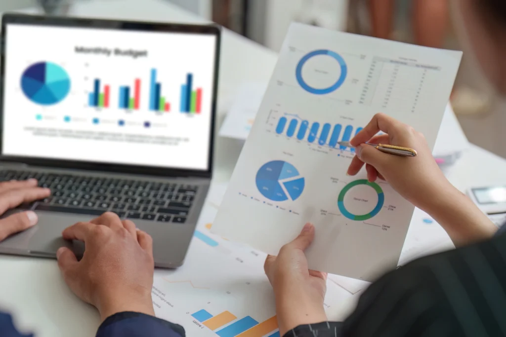 Medical billing and coding professional reviewing healthcare revenue reports