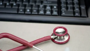Billing specialist reviewing denied insurance claims and appeals